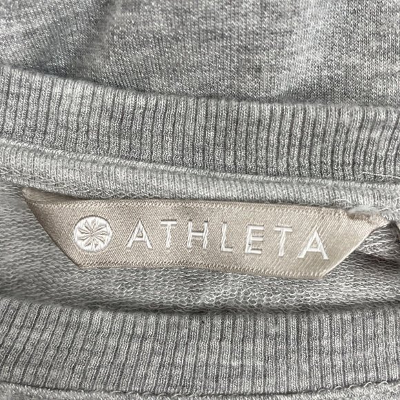 Athleta Nirvana Twist Front Pullover Women's Size Small Gray Athleisure Casual - Picture 4 of 12